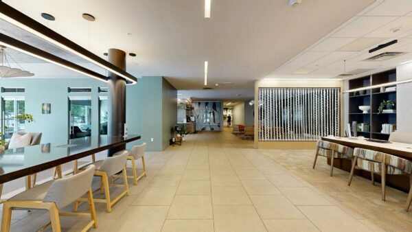 Resident Lounge and Coworking Pods Virtual Tour