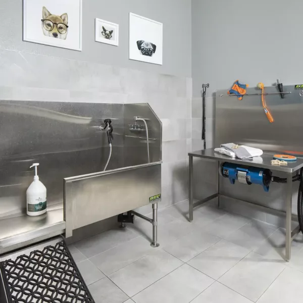 Apartment community pet washing station at Griffis Fitzsimons South in Aurora, Colorado.
