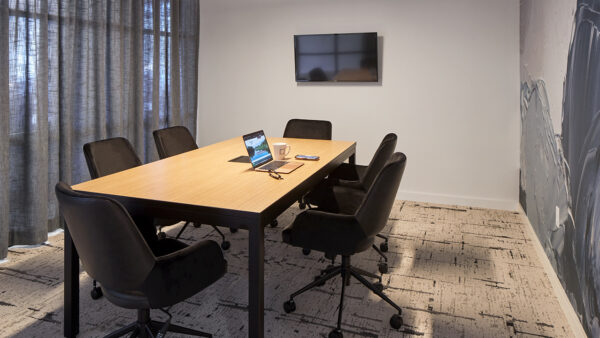 Apartment community Conference Room Lounge at Griffis South Waterfront in Portland, Oregon.