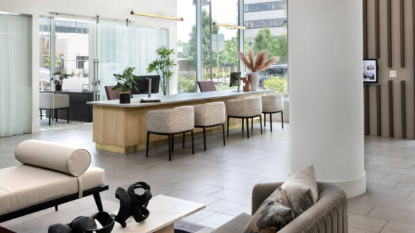 Apartment leasing center at Griffis Cherry Creek North in Denver, Colorado.