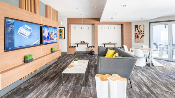 Apartment community Entertainment Room at Griffis Belltown in Seattle, Washington.
