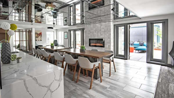 Apartment community Resident Lounge at Griffis Belltown in Seattle, Washington.