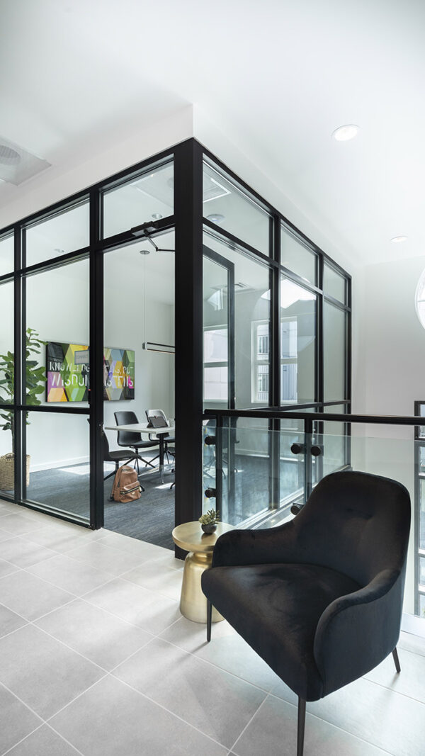 Apartment community business center with conference room at Griffis Lake Washington in Renton, Washington.