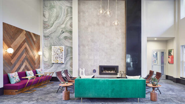 Apartment community Resident Lounge at Griffis North Creek in Bothell, Washington.