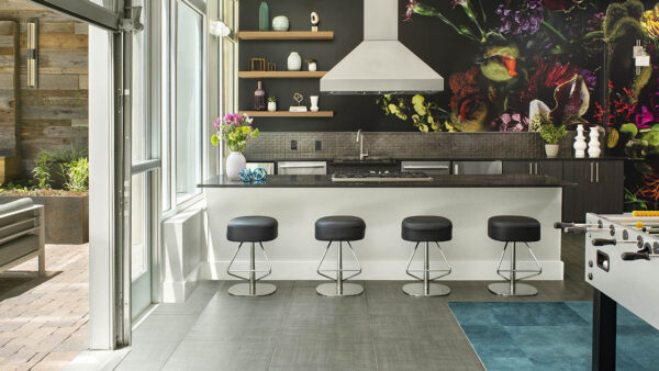 Apartment community Entertainment Room at Griffis Union Station in Denver, Colorado.