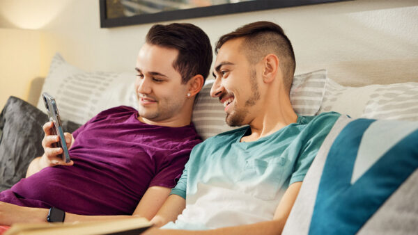 Residents relaxing in living room at Grififs Residential property.