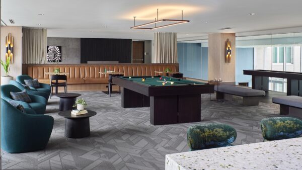 Apartment community Resident Lounge at Griffis LoDo in Denver, CO.