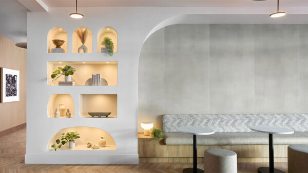 Apartment community entertainment lounge at Griffis at Fiddler's Green in Centennial, Colorado.