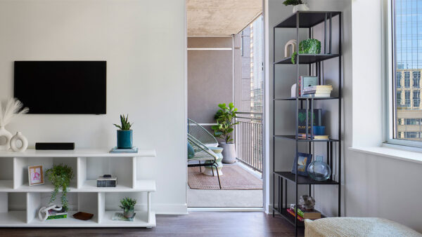 Apartment balcony or patio.