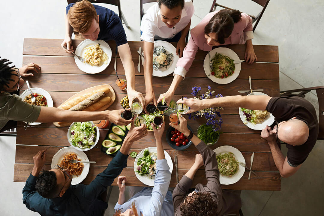 Residents attending dinner party