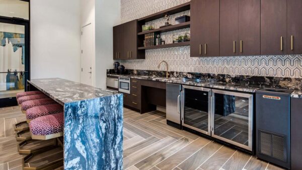 Griffis Frisco resident lounge with community kitchen.