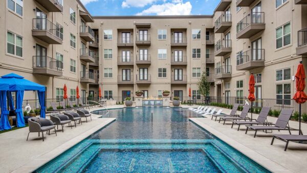 Griffis Frisco year round resort style pool.