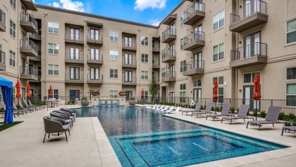 Griffis Frisco year round resort style pool.