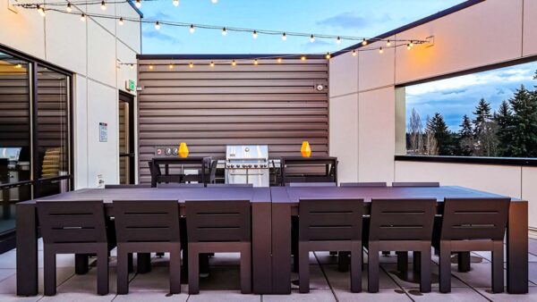 Griffis Shoreline sky deck with BBQ grills.