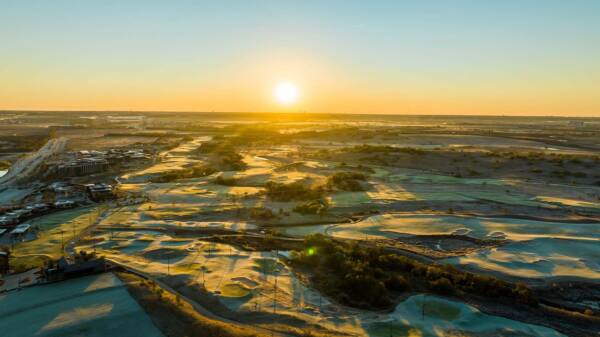 Golf course at dawn near Griffis Frisco.