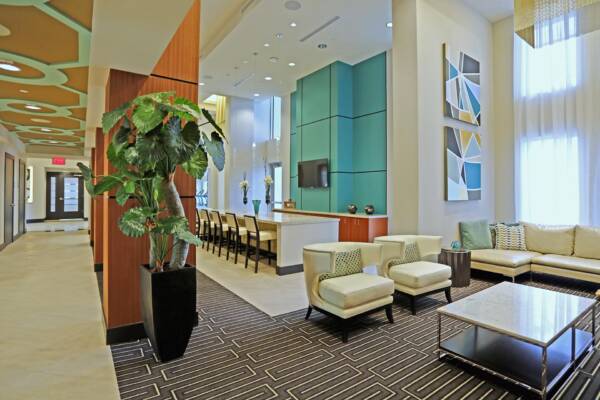 Griffis North Olive resident lounge.