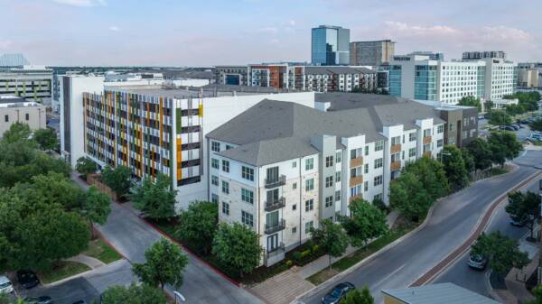 Griffis at The Domain community aerial exterior.