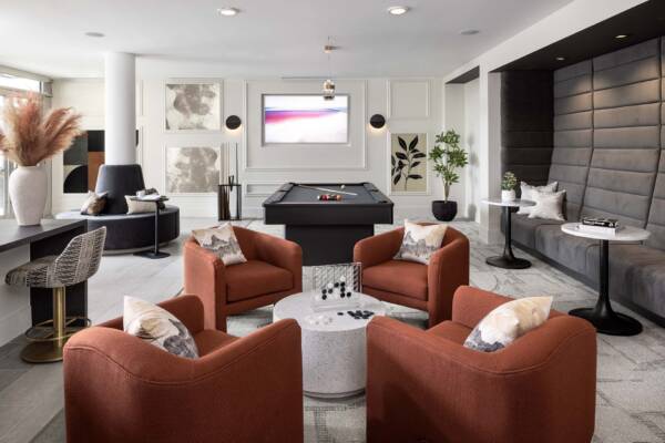 Griffis Cherry Creek North apartment community resident lounge in Denver, CO.