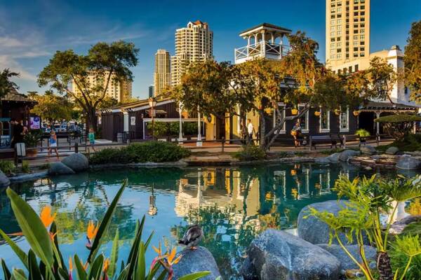 Seaport Village near San Diego, California.