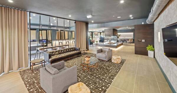 Griffis Oak Lawn community resident lounge in Dallas, TX.